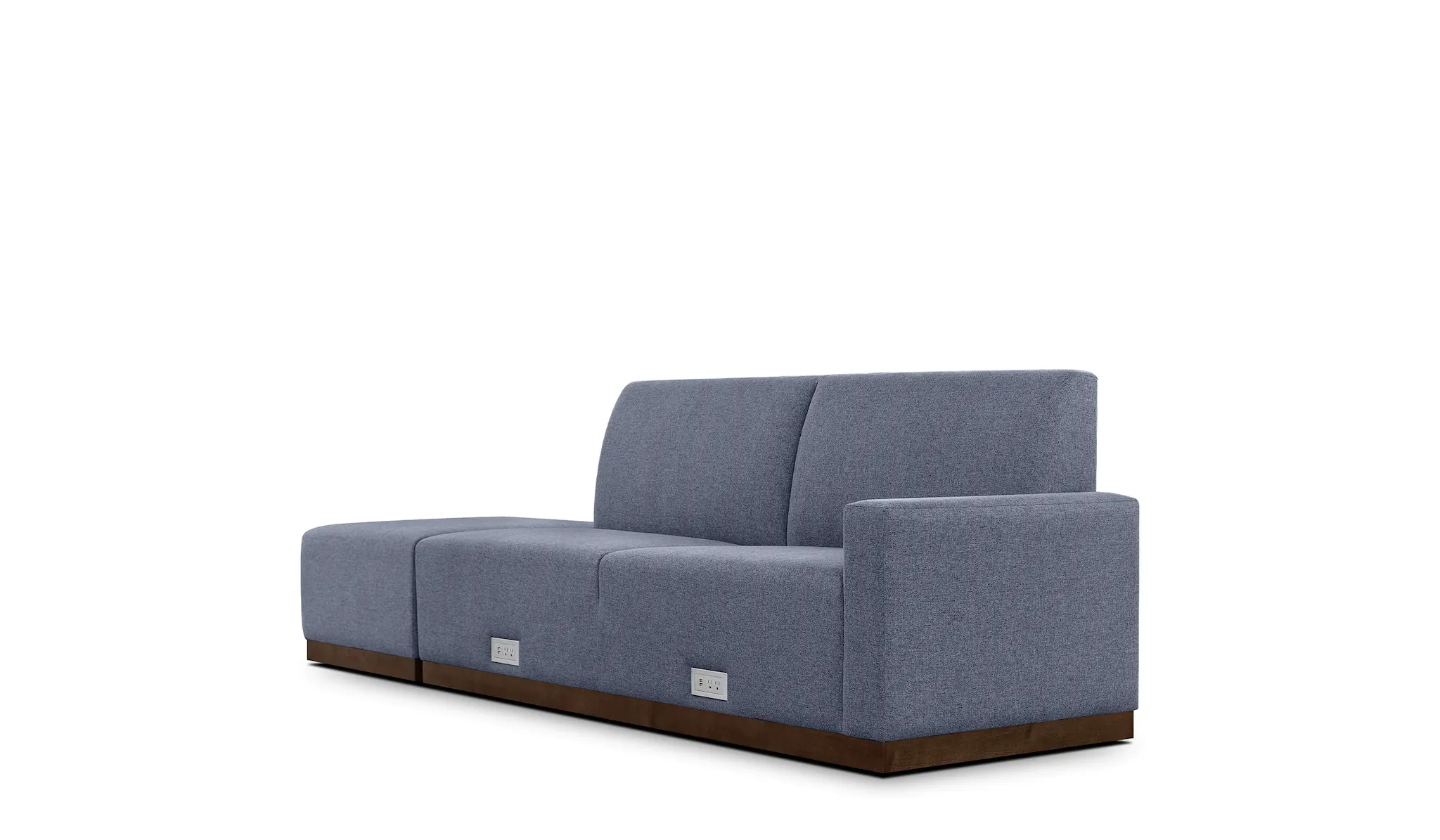 Navy Blue Sectional Fabric Sofa